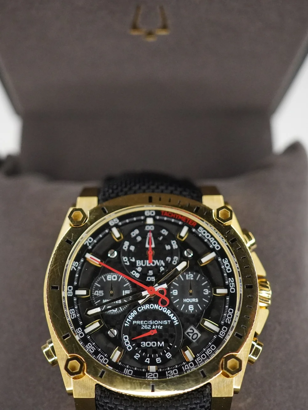 Bulova Icon 97B178 Precisionist 262kHz 1/1000 Chronograph 300M Gold-Tone Watch